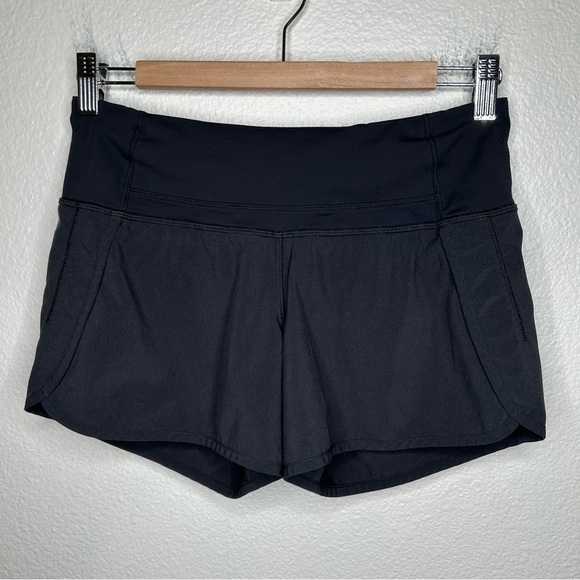 Lululemon lined athletic shorts black 4 - Picture 1 of 8